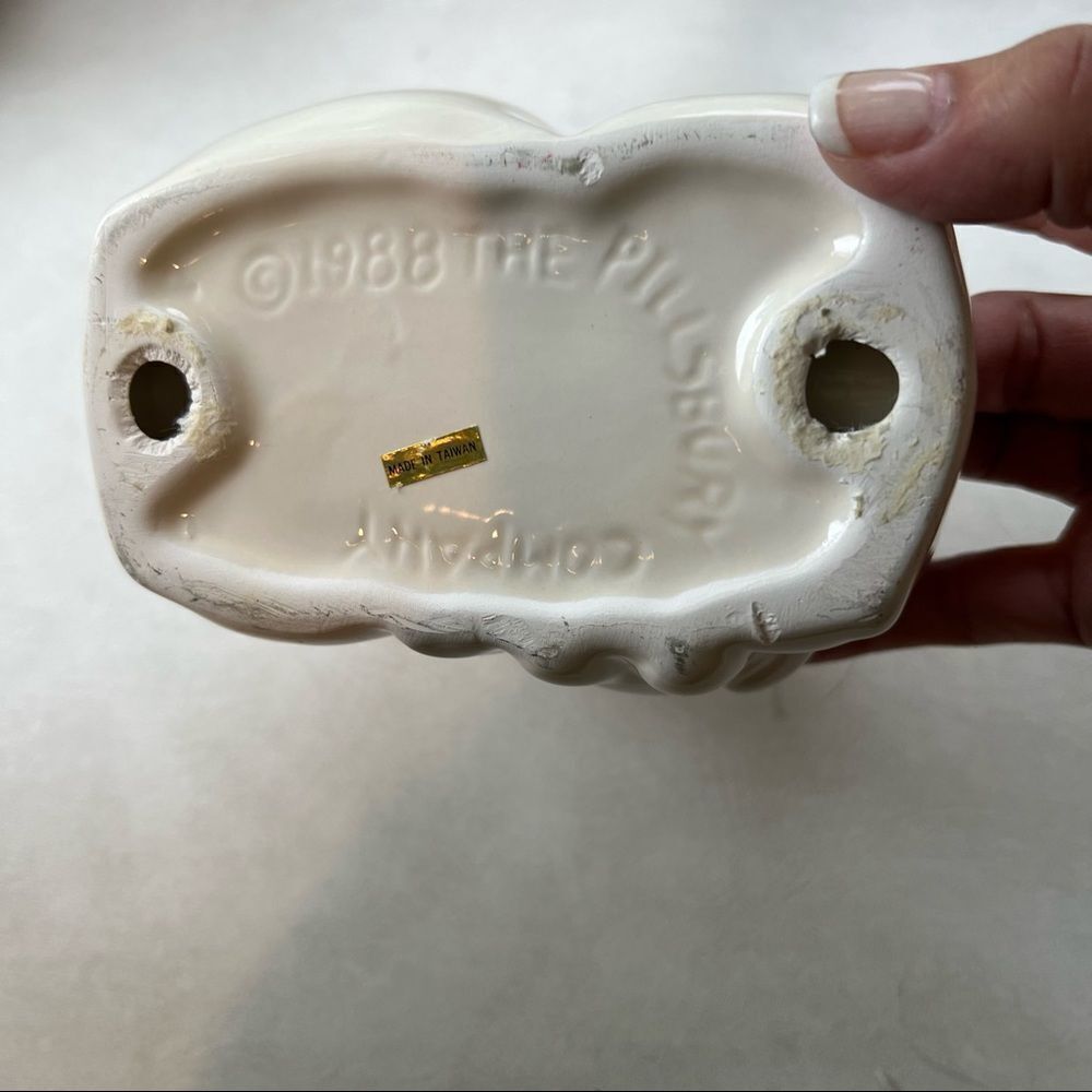 Vintage Pillsbury Doughboy Napkin Holder Ceramic Poppin Fresh 1988 - Picture 3 of 4